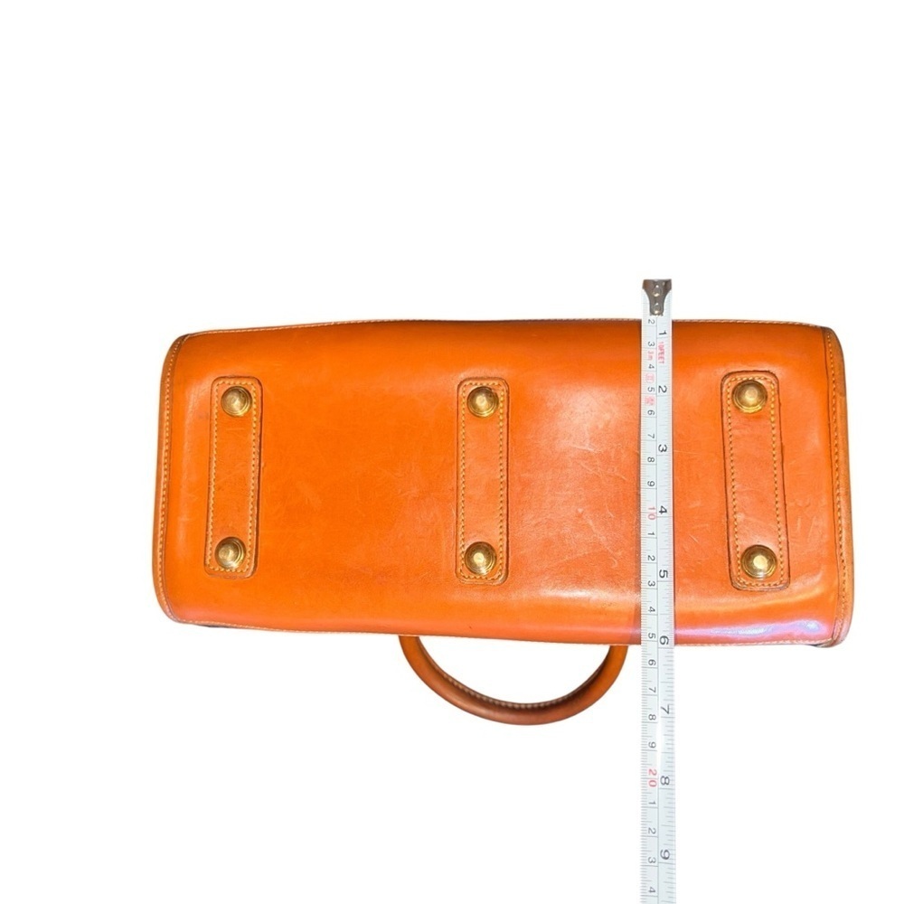 Dooney & Bourke All Weather Handbag Satchel Pebble Grain Black and Tan, 1980s - Picture 9 of 10